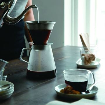 Picture of KINTO CARAT COFFEE DRIPPER & POT 免濾紙金屬濾杯+耐熱玻璃咖啡壺組(2-4人份)